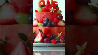 Watermelon smash || Kuttus 1st birthday #shorts #youtubeshorts #firstbirthday  #fruitcake #cakesmash