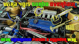 WIRA 4G15 Turbo Overhaul part1: Cuci blok & ukur clearance piston to cylinder wall clearance