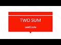 LeetCode - Two Sum - Solution in Java
