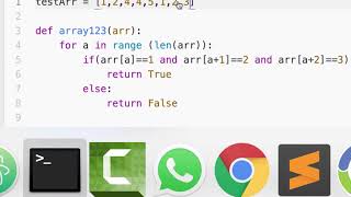 coding bat Array123 problem in python