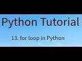 for loop in Python