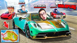 ГОНКА ВОКРУГ ВСЕЙ КАРТЫ НА 1.000.000$ ! PAGANI vs FERRARI vs BUGATTI vs KOENIGSEGG ! (GTA 5 RP)