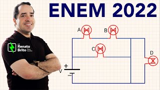 ENEM 2022 [2] | No circuito elétrico, estão associadas quatro lâmpadas elétricas idênticas