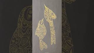 Golden Pen Art: Watch How I Draw A Beautiful Bird!