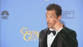 Golden Globes backstage: Matthew McConaughey's hilarious son and Leonardo DiCaprio