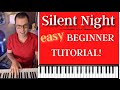 How to play silent night for beginners piano tutorial