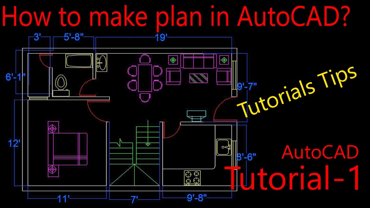 AutoCAD Tutorials Hindi | Plan Making In AutoCAD | Tutorial For ...