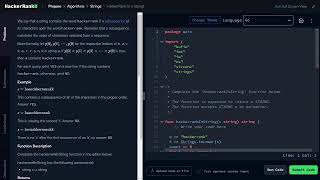 Hackerrank in a string Strings