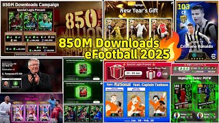 Big Update 🔥😊!! Upcoming 850 Million Download Campaign, New Epic \u0026 Showtime, Free Coins eFootball 25