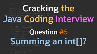 How do you the sum the elements of an array? - Cracking the Java Coding Interview