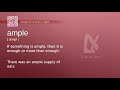 Ample : C1 level english vocabulary lesson, www.LipLix.com