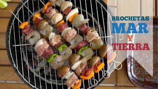 Brochetas Mar y Tierra