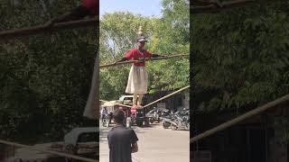 #रस्सी पर चलना#ropehero #dance#दुर्गा#नवरात्रि