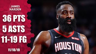 James Harden tallies 36 points in Rockets vs. Blazers matchup | 2019-20 NBA Highlights