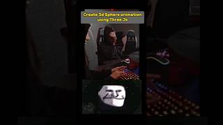 Create 3d Sphere Particle in ThreeJs Javascript| html5 canvas #shorts #javascript #developer #coding