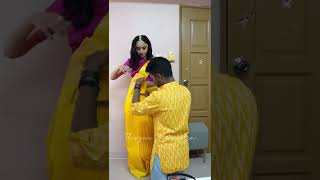 Sareeunik/boy wear saree/boy wear mom sàree/indian crossdresser/male to female transformationmakeup