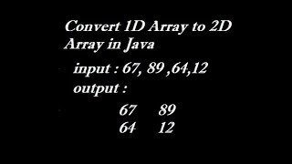 How to Store 1D Array in 2D Array in Java
