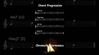 Dm7 Fmaj7 Am7 Cmaj7 | Chord Progression | Arpeggios - Chromatic Harmonica