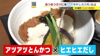 アツアツでヒエヒエの温度差楽しめる…新感覚『冷やしカツ丼』とは 揚げたてロースかつに冷たい焼きあごダシ