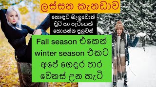 Fall season එකෙන් winter season එකට අපේ ගෙදර පාර වෙනස් උන හැටි | ලස්සන කැනඩාව