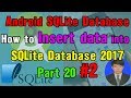 Android SQLite Database - #20.2 How to Insert Data to SQLite Database in Android