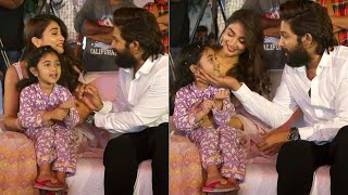 Allu Arjun Daughter Arha Cutest Moments With Pooja Hegde | Manastars