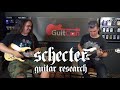 checking out schecter sustainiac guitars with pete thorn