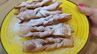 Polish Angel Wing Cookies (Chrusciki, Brushwood, Khvorost) recepie with #breadmaker (#breadmachine).