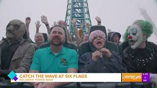 PAIGE RIDES SIX FLAGS AQUAMAN: POWER WAVE ROLLERCOASTER