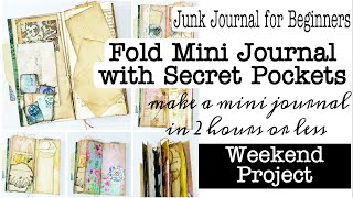 How to Make a Fold Mini Journal in Under 2 Hours. Beginners Tutorial.