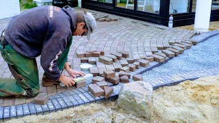 KLINKER-TERRASSE PFLASTERN | GESCHWUNGEN & ZWEIFARBIG | ANLEITUNG+TIPPS SELBER BAUEN+STEINE VERLEGEN