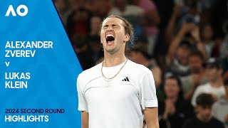 Alexander Zverev v Lukas Klein Highlights | Australian Open 2024 Second Round