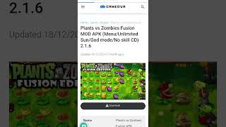 Cách tải pvz fusion mod