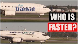 Boeing 737-700 vs 800 Who is Faster? Side by Side Airplane Drag Race