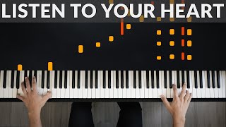 Listen To Your Heart - Roxette | Tutorial of my Piano Cover