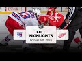 Rangers at Red Wings | October 17, 2024 | NHL Full Game Highlights