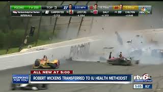 IndyCar driver Robert Wickens back in Indiana after crash