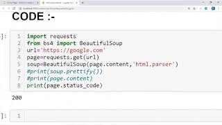 Get HTML Code Of Any Website Using Python