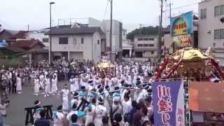 川渡り神幸祭　神輿出発編「獅子舞奉納で町内山笠と合流」