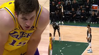 Austin Reaves hits clutch 3 then LeBron counts and dances after Giannis misses FT's