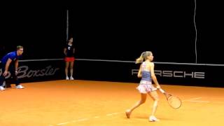 Camilla Giorgi vs. Louisa Chirico service game @ Porsche Tennis Grand Prix 2016