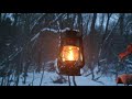 Wild Camping in Snow Storm Red Weather Warning