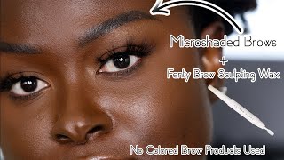 *NEW* Fenty Brow Sculpting Wax Pencil \u0026 Dark Skin Microblading UPDATE  | Ohemaa