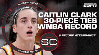 Caitlin Clark ties WNBA ROOKIE RECORD with 7 3PM in a game 🤯 | SportsCenter