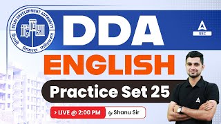 DDA Classes 2023 | DDA JSA English Previous year Paper  By Shanu Sir | Practice Set 25