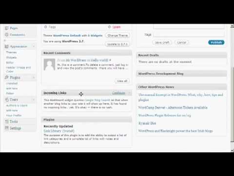 Wordpress Interface Overview Youtube