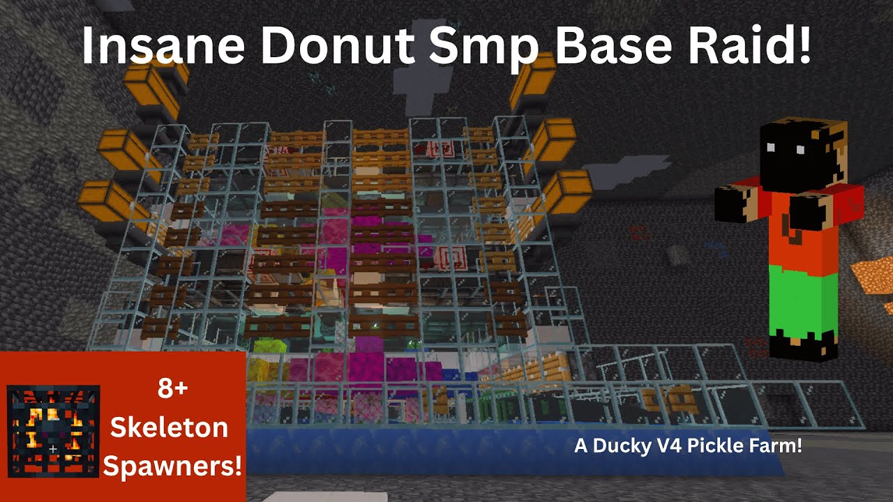 Base Raid On The Donut Smp Insane Ducky V4 Pickle Farm With Tons Of