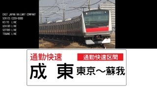 【JR東日本】E233系5000番代JR東金線大網→福俵間進行方向右側車窓