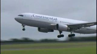 Continental 767-200 taking off from Dublin Airport Ireland