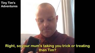 Tiny Tim getting a Halloween costume